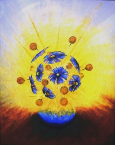 Peinture intitulée "Explosion" par Alain Lorkovic, Œuvre d'art originale, Huile