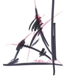 Peinture intitulée "HOMME ASSIS" par Farid Ait Aoudia, Œuvre d'art originale