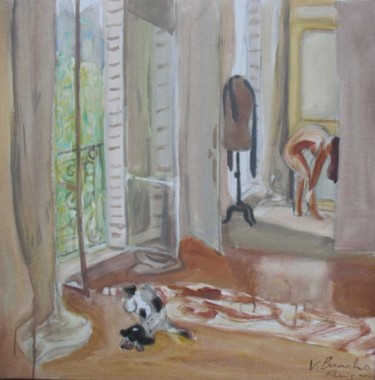 Painting titled "Parisian studio, mo…" by Varvara Bracho, Original Artwork