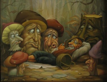 绘画 标题为“Сон грибника” 由Анатолий Козельский, 原创艺术品, 其他