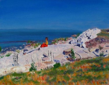 Painting titled "Georgian Bay Aftern…" by Herscovitch Larry, Original Artwork, Oil