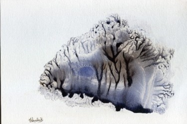 Peinture intitulée "hiver" par Marie-Noelle Bauchot, Œuvre d'art originale