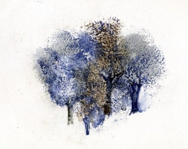 Peinture intitulée "le bosquet" par Marie-Noelle Bauchot, Œuvre d'art originale