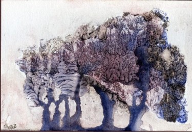 Peinture intitulée "bord de route" par Marie-Noelle Bauchot, Œuvre d'art originale