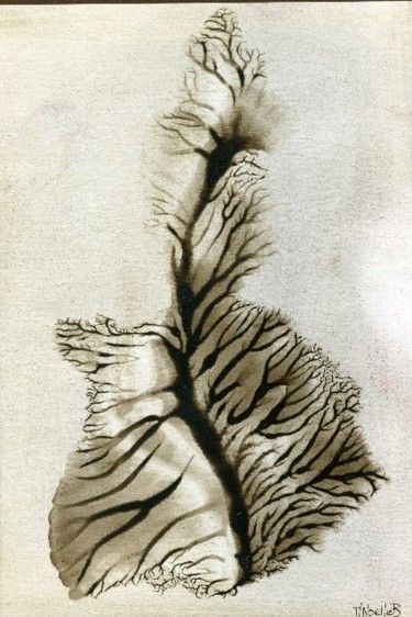 Peinture intitulée "sapin" par Marie-Noelle Bauchot, Œuvre d'art originale