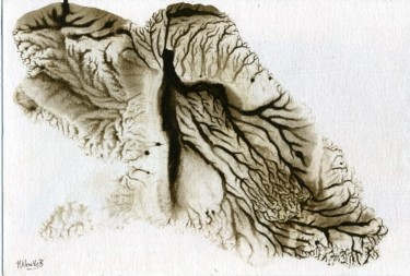 Peinture intitulée "le saule pleureur" par Marie-Noelle Bauchot, Œuvre d'art originale