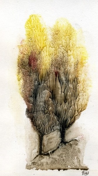 Peinture intitulée "automne" par Marie-Noelle Bauchot, Œuvre d'art originale