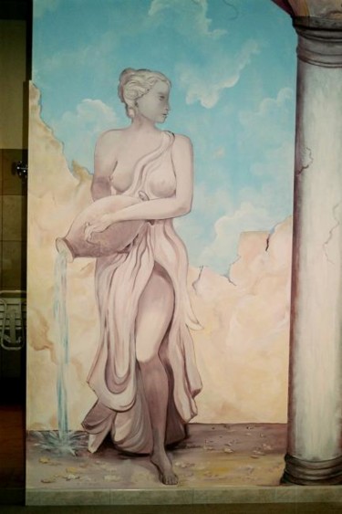 Peinture intitulée "Verseuse d'eau du h…" par Nanou, Œuvre d'art originale