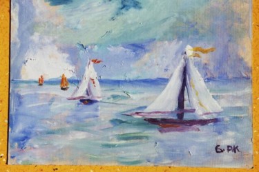 Installation intitulée "bateaux de gérard,…" par Nanou, Œuvre d'art originale