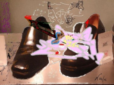 Digital Arts titled "Andy's Shoes - 1" by Nick Mancuso, Original Artwork, Digital Painting