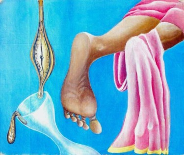 Painting titled "TRY" by Puneet Sinha, Original Artwork, Oil