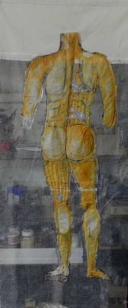Textile Art titled "silhouette V papier…" by Evelyne Dominault, Original Artwork