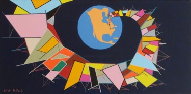 Painting titled "Tour du monde" by Nyls Eliot, Original Artwork, Acrylic