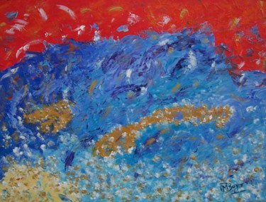 Peinture intitulée "Bancs de Sable" par Anne-Marie Boyer, Œuvre d'art originale