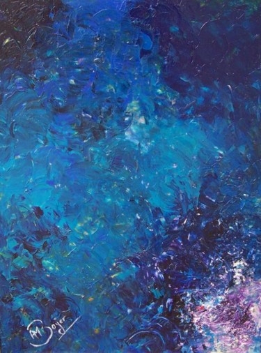 Peinture intitulée "Bleu" par Anne-Marie Boyer, Œuvre d'art originale