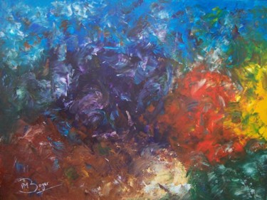 Peinture intitulée "Fonds Marins" par Anne-Marie Boyer, Œuvre d'art originale