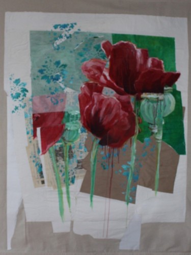 Peinture intitulée "coquelicot2" par Patrice Monnerie, Œuvre d'art originale