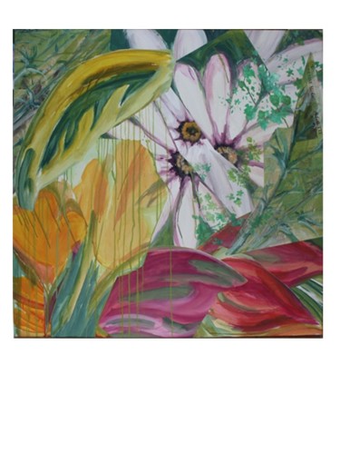 Peinture intitulée "exotique" par Patrice Monnerie, Œuvre d'art originale