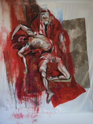 Peinture intitulée "Piéta" par Patrice Monnerie, Œuvre d'art originale