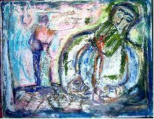 Painting titled "Untitled - 19" by Nick Mancuso, Original Artwork, Oil