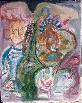 Painting titled "Untitled - 21" by Nick Mancuso, Original Artwork, Oil