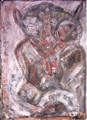 Painting titled "Untitled - 33" by Nick Mancuso, Original Artwork, Oil
