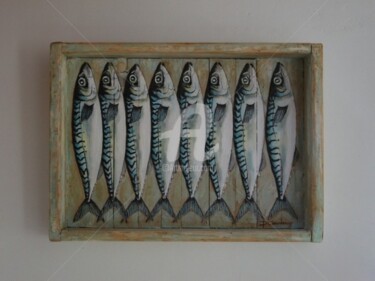 Peinture intitulée "PETITE CAISSE DE HU…" par Philippe Coeurdevey, Œuvre d'art originale, Acrylique
