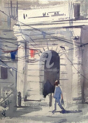 Painting titled "Delhi05" by Kishore Singh, Original Artwork, Oil