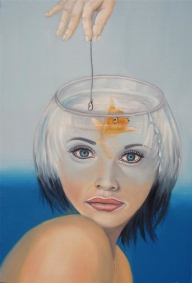Peinture intitulée "Fisherman of ideas" par Alix, Œuvre d'art originale, Huile