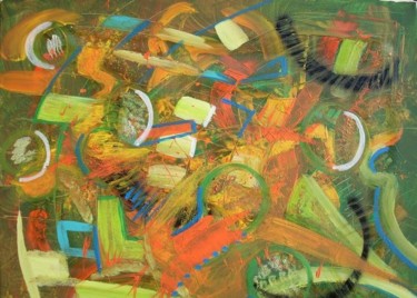 Peinture intitulée "Couleurs d'Automne…" par Myriam Courty, Œuvre d'art originale, Acrylique Monté sur Châssis en bois
