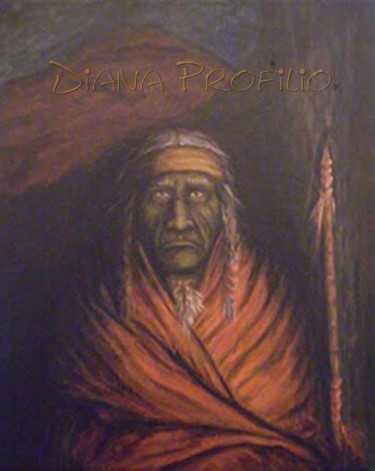 Pintura titulada "Chaman en el Uritor…" por Diana Profilio, Obra de arte original, Otro