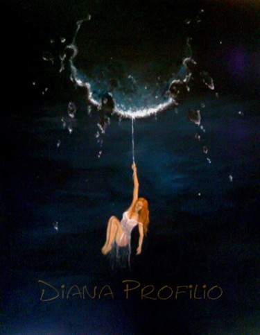 Pintura titulada "El delgado hilo de…" por Diana Profilio, Obra de arte original, Oleo