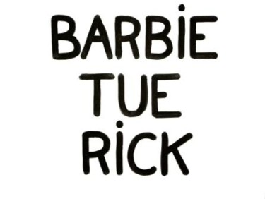 Peinture intitulée "BARBIE" par Toytoy, Œuvre d'art originale