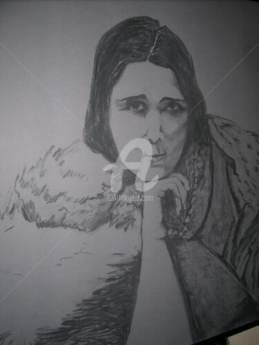 Desenho intitulada "poetisa" por Damenós, Obras de arte originais