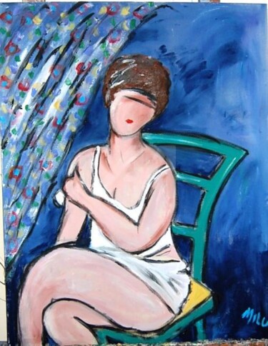 Pintura intitulada "mulher 10" por Milu Petersen, Obras de arte originais