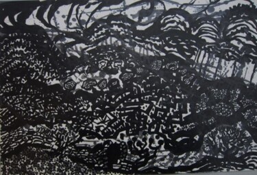 Dessin intitulée "FALAISES ET CHENES…" par Michel Moskovtchenko, Œuvre d'art originale, Autre