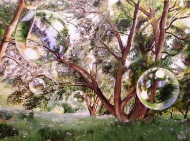 Peinture intitulée "Effervescence en fo…" par Manu Surreabulliste, Œuvre d'art originale, Huile