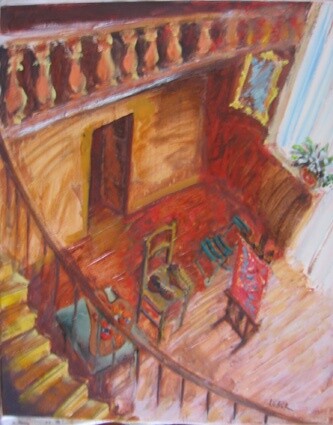 Painting titled "Plongée" by Daniel Lebier, Original Artwork