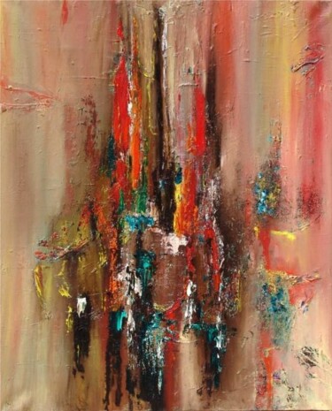 Peinture intitulée "Lumières" par Mona Roussette, Œuvre d'art originale