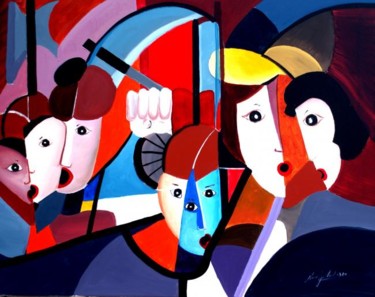 Painting titled "un vent de révolte" by Jean-Louis Gaillard, Original Artwork, Oil Mounted on Wood Stretcher frame