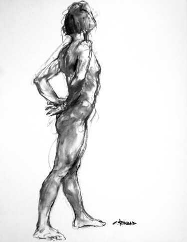 "fusain 50/65 2009 27" başlıklı Resim Christian Rolland tarafından, Orijinal sanat, Diğer
