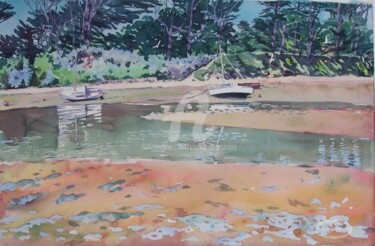 Peinture intitulée "Hivernage dans la r…" par Claude Marchalot, Œuvre d'art originale, Huile