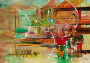 Malerei mit dem Titel "grand tableau abstr…" von Mona Roussette, Original-Kunstwerk