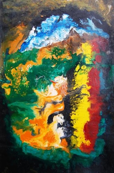 Painting titled "the king" by Puneet Sinha, Original Artwork