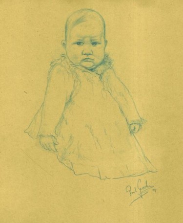 Tekening getiteld "Prinses Eléonore,do…" door Paul Gosselin, Origineel Kunstwerk
