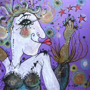 Dessin intitulée "Mon oiseau" par Emilie Teillaud, Œuvre d'art originale