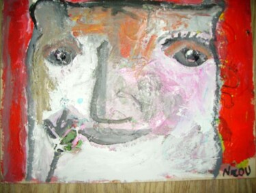Peinture intitulée "madame huget ." par Nicolas Malaize (Nicou), Œuvre d'art originale