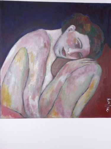 Peinture intitulée "VIOLETTE" par Martine Flory, Œuvre d'art originale, Acrylique