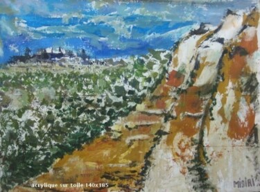 Painting titled "Les ocres en Proven…" by Corinne Misiri, Original Artwork, Oil