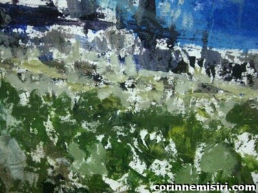 Painting titled "Paysage en Provence…" by Corinne Misiri, Original Artwork, Oil